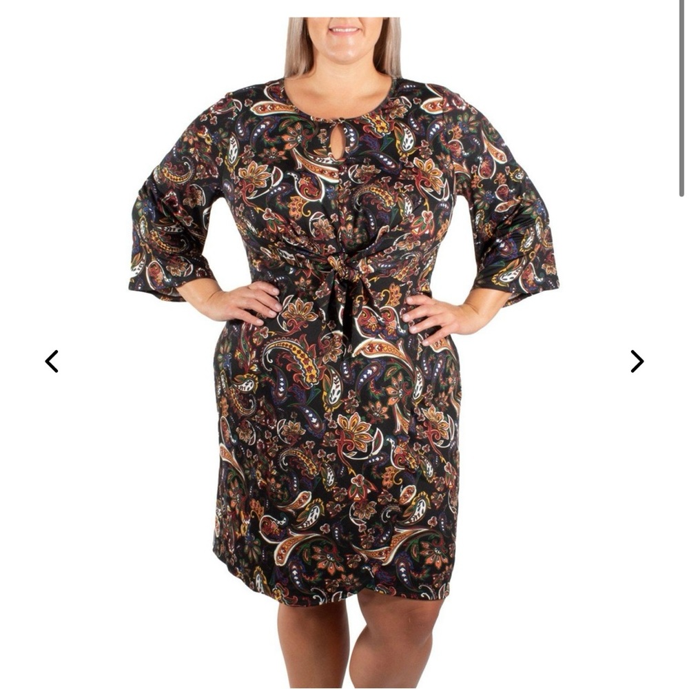 NY Collection Dress Elegant Paisley Print Dress